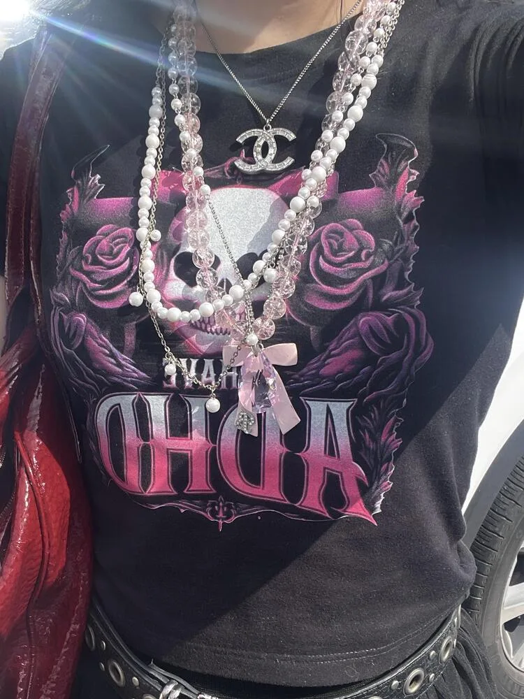 I Have ADHD Crop T-shirt (Black) · 2