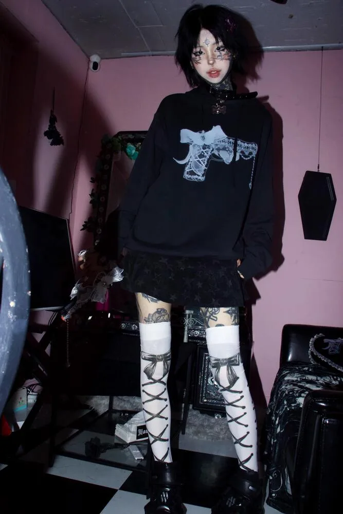 MADROSE Decor Gun Hoodie (Black) · 2