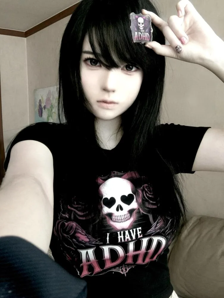 I Have ADHD Crop T-shirt (Black) · 7