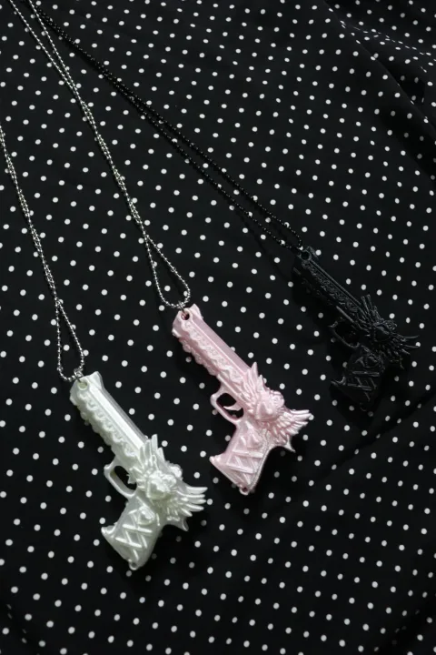 MadRose Heartwing Gun Necklace