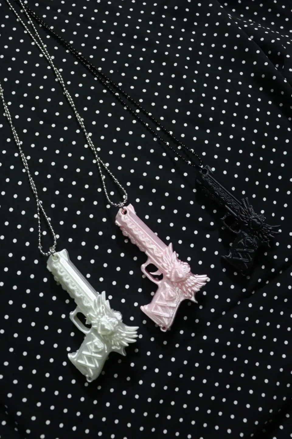 MadRose Heartwing Gun Necklace detail 1