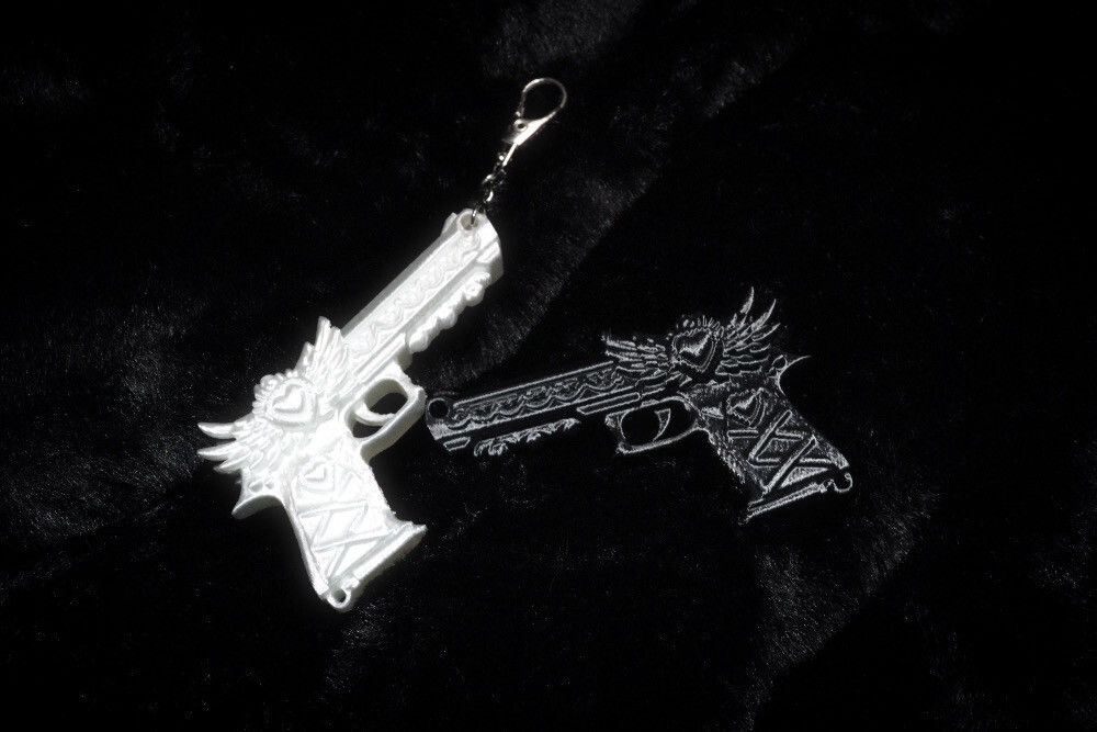Heartwing Silk Gun Keyring
