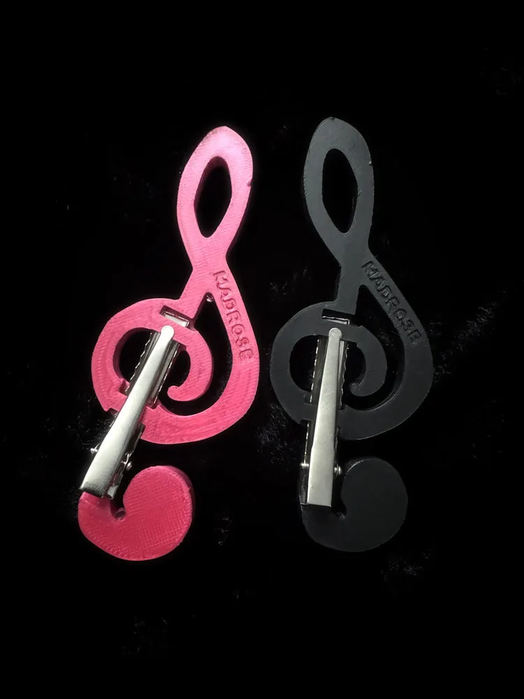 Hot Pink Cross Clicker Necklace & Hair Clip Set · 3